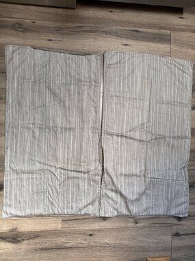 Sleep Number 100% Cotton Reversible Duvet Pillowcase Cover Set - Solid Gray & St